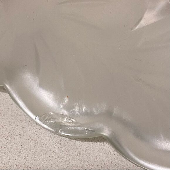 Vintage Lead Crystal Flowered Bowl — Elegant Decorative / Serving Piece - Picture 5 of 6